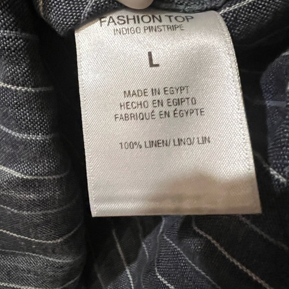 Joe's Jeans Cooper Collection Linen Pinstripe Long Sleeve Button Down Men L NWT - Picture 2 of 10